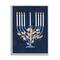 Stupell Industries Traditional Floral Hanukkah Menorah Framed Giclee Art